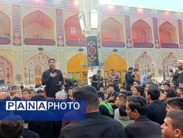مراسم وداع کاروان فرستادگان امام رضا علیه السلام در نجف