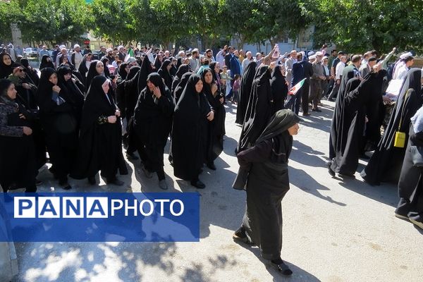 راهپیمایی سراسری محکومیت جنایات رژیم صهیونیستی شهرستان بجنورد