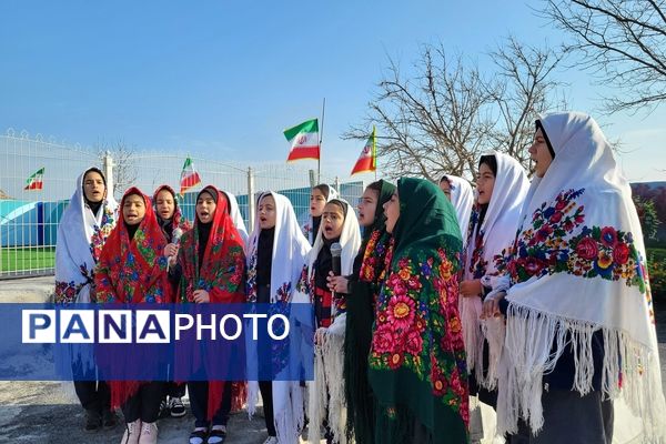 افتتاحیه نخستین مدرسه طرح حذف مدارس سنگی روستای طاهرآباد شهرستان مرزی کلات