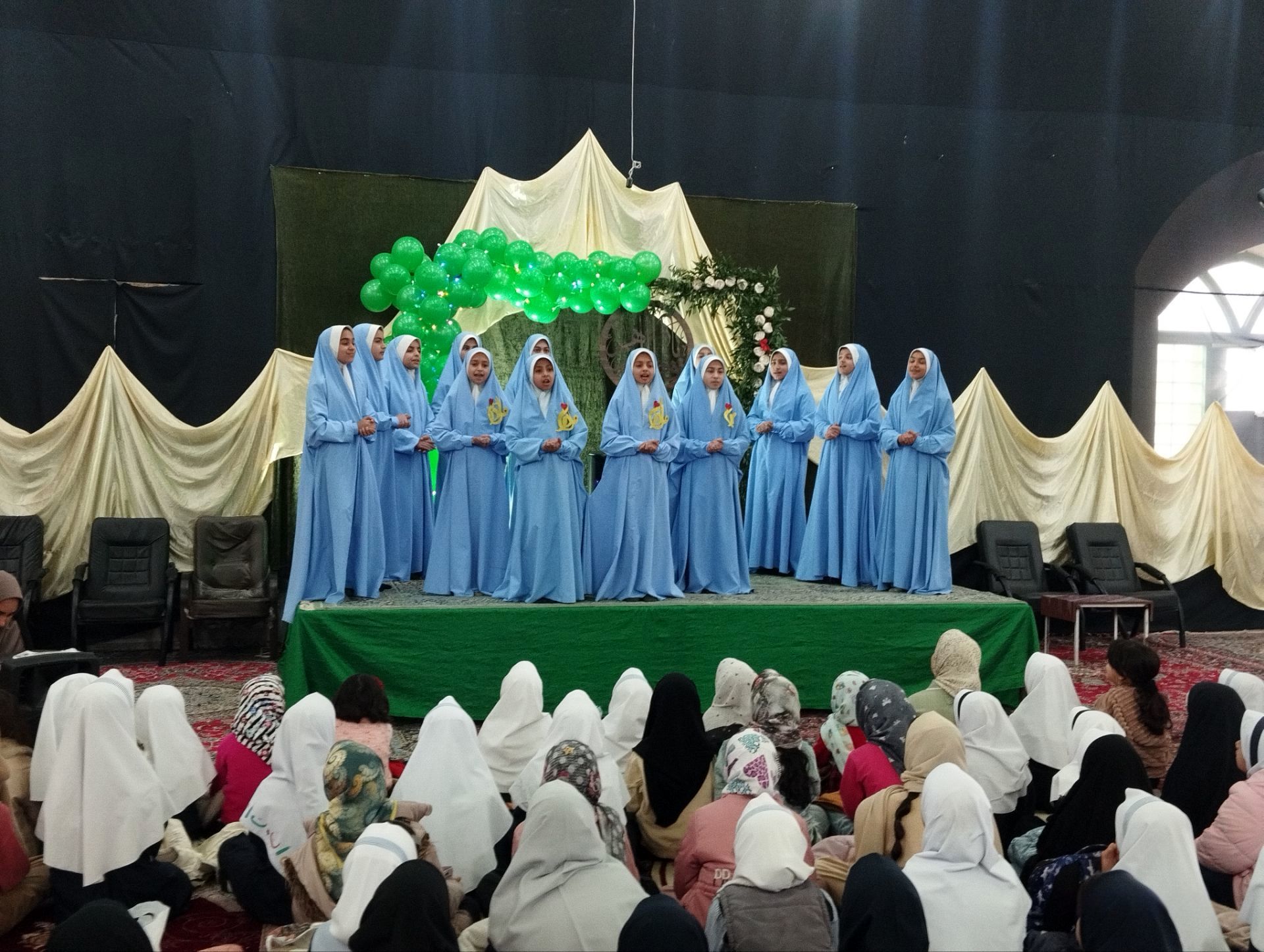 مراسم ولادت حضرت فاطمه زهرا در مهدیه صاحب زمان روستای دهنو شهرستان خلیل آباد