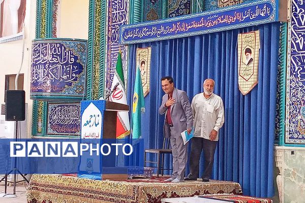 سخنرانی رئیس آموزش پرورش باشت در مراسم نماز جمعه به مناسبت هفته دفاع مقدس و آغاز سال تحصیلی