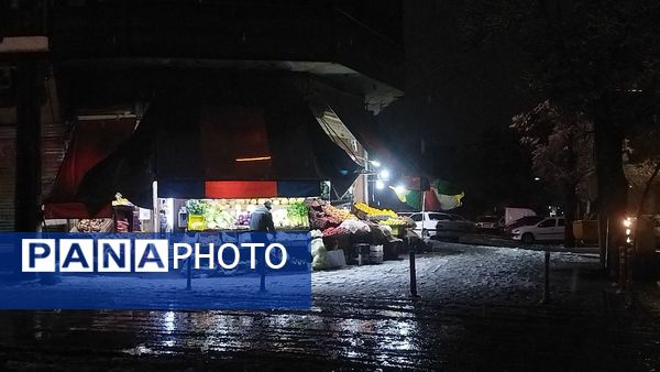 شبی برفی در نیشابور 