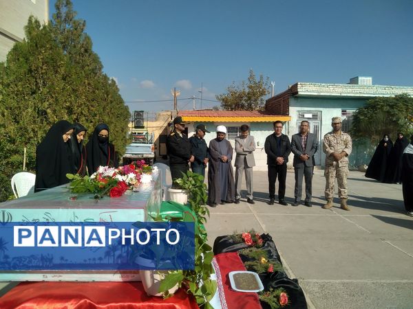 مراسم وداع با شهید گمنام در دبیرستان غیر دولتی شهید صحرایی