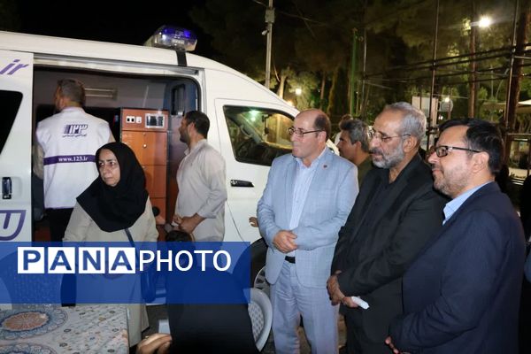 برپایی موکب خدمت در گلستان شهدای اصفهان با حضور فرماندار اصفهان 