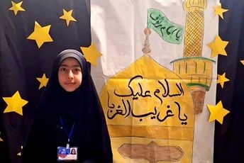 لحظاتی خاص و معنوی در پاتوق دخترانه عاشورایی امین با یاد امام رضا (ع)