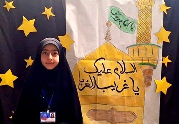 لحظاتی خاص و معنوی در پاتوق دخترانه عاشورایی امین با یاد امام رضا (ع)