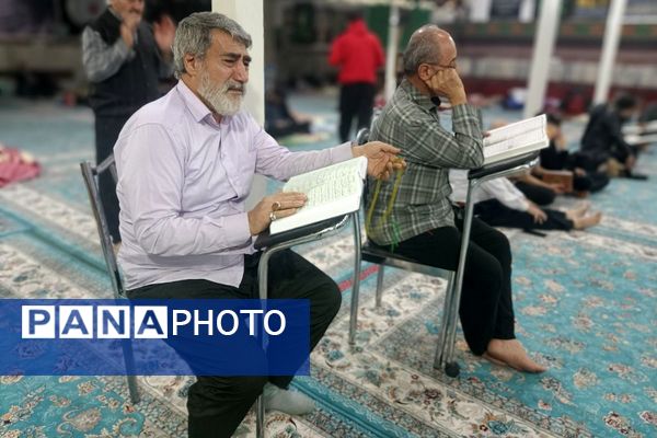 مراسم معنوی اعتکاف در مسجد اعظم حضرت ابوالفضل (ع) بهارستان دو
