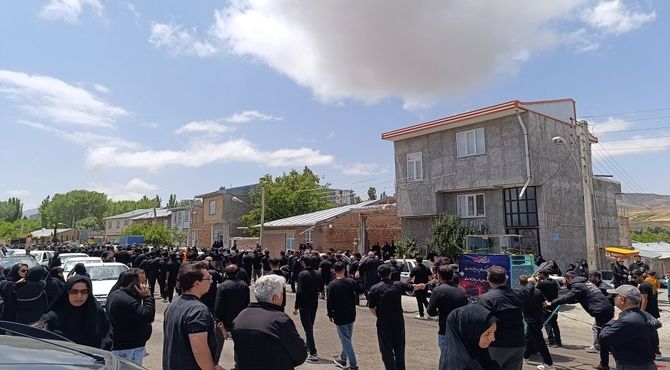 دسته عزاداری در روستای مغانجوق سلماس