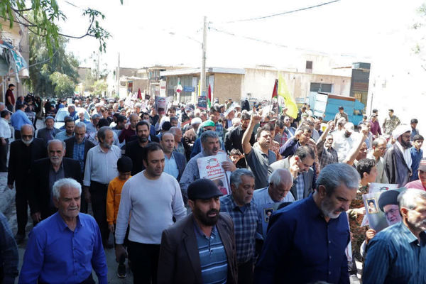 راهپیمایی روز قدس در شهر قنوات قم