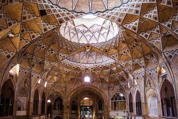 بازار قدیمی قم تابلوی هنر معماری ایرانی
