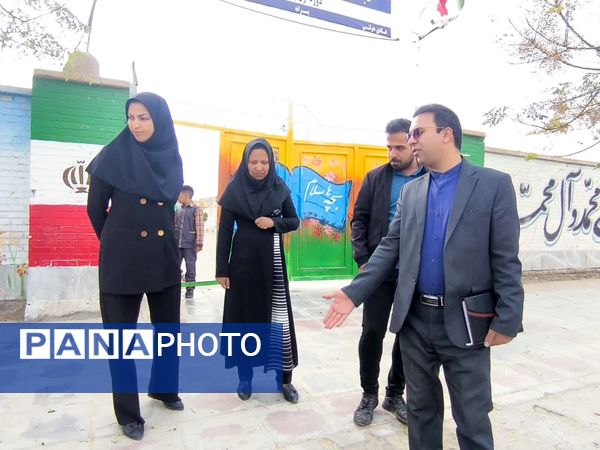 بازدید معاون پرورشی و کارشناس فرهنگی اداره آموزش پرورش  کاشمر از دبستان شهید پسندیده فدافن