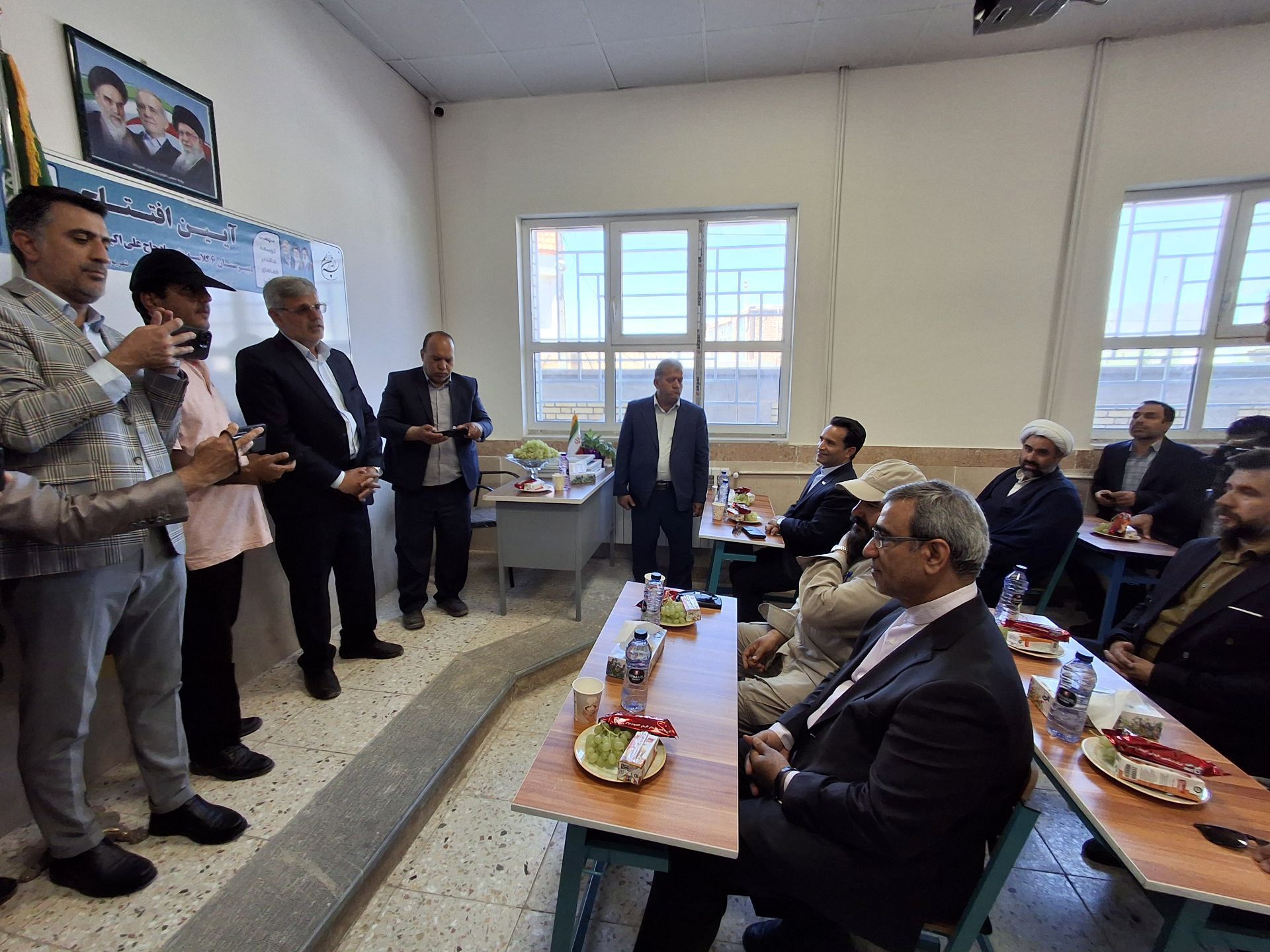 آیین افتتاح مدرسه شش کلاسه مرحوم کاووسی شهرستان خلیل‌آباد 
