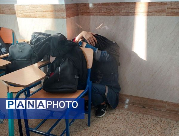 مانور زلزله در مدرسه مرحوم عباسی ملکان