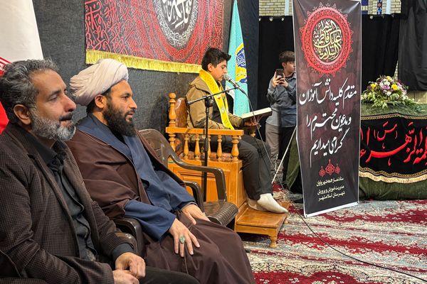 مراسم عزاداری نوگلان فاطمی با حضور طلایه‌داران علم 