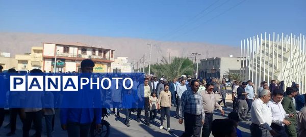  مراسم تشییع پیکر مطهر شهید گمنام در شهرستان بستک