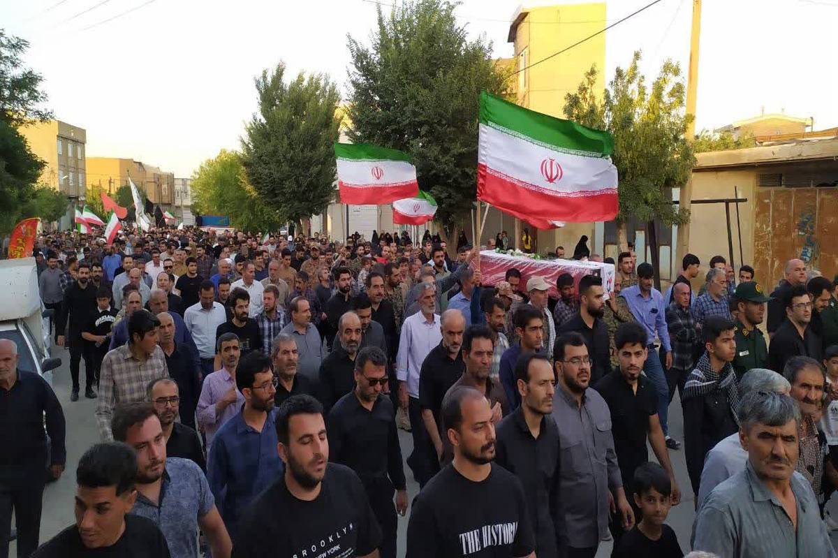 وداعی باشکوه با شهدای حمله تروریستی رژیم صهیونی در شهر جهانی لالجین