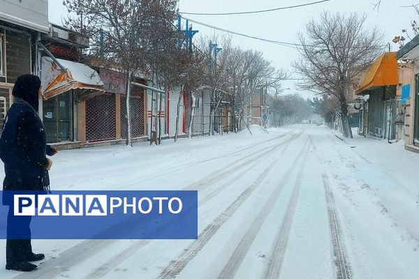 برف و بارانی همراه با شادی در شهرستان زاوه