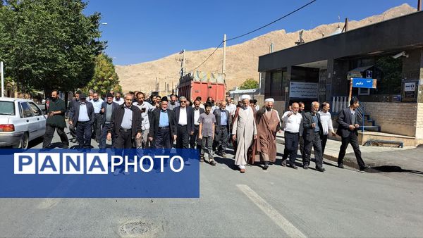 راهپیمایی بشارت نصر در شهر و بخش گندمان 