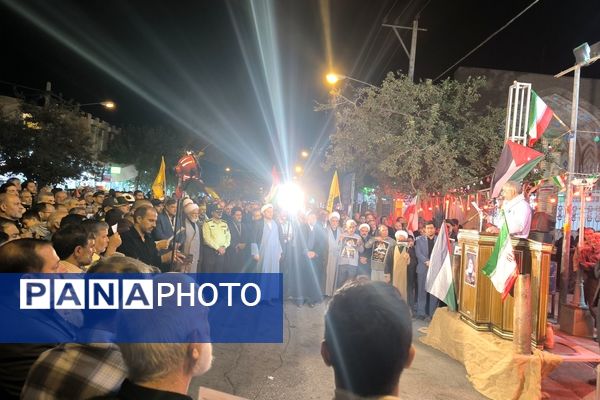 تجمع مردم شهید پرور گناباد در شهادت رهبر مجاهد لبنان