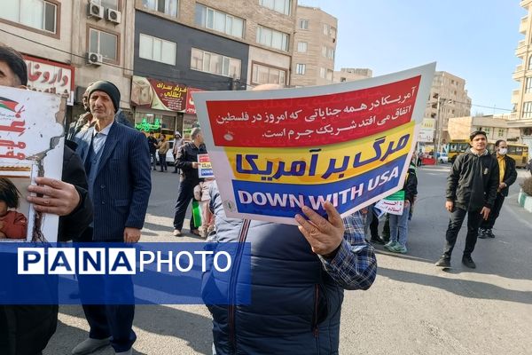 راهپیمایی مردمی به شکرانه پیروزی مردم قهرمان غزه و جبهه مقاومت