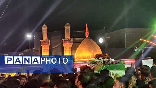 پیکر شهید فاتحی، در آغوش مجلس حسینی آرام گرفت 