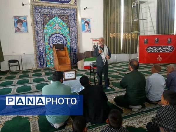 برگزاری یادواره شهدا در مسجد صاحب‌الزمان شهرستان خلیل‌آباد