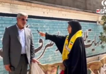 نواختن زنگ نماز در دبیرستان شهید محمدی پور خلیل آباد