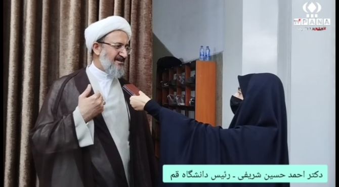اجتماع بزرگ دختران دانشجو در حرم مطهر بانوی کرامت