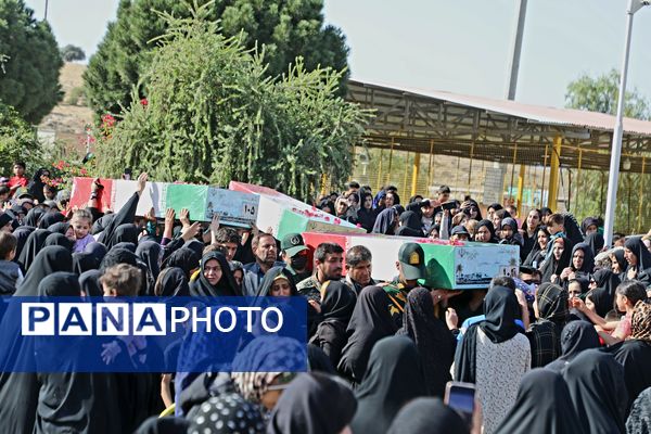 استقبال باشکوه مردم لنده از شهدای گمنام