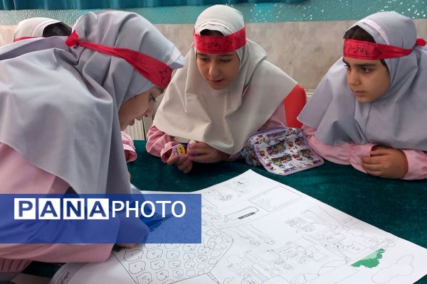 نمایش جلوه‌های ارادت فاطمی در روزنامه‌دیواری‌های مدرسه شهیدسرافراز اسلامشهر