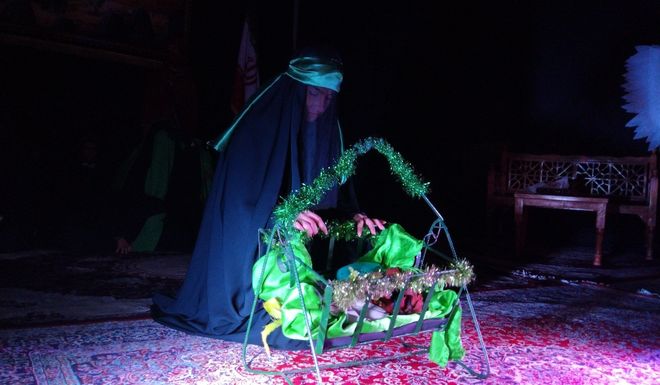 مراسم عزاداری شب هفتم محرم در دبیرستان فرزانگان نیشابور
