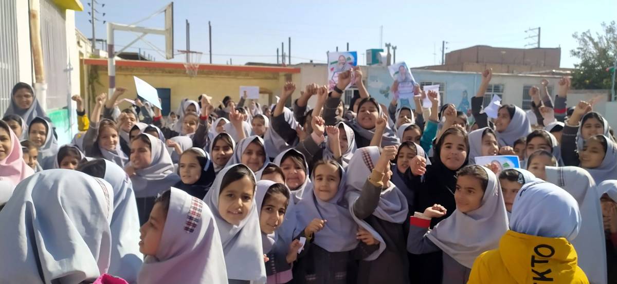 شور و شوق انتخاباتی در فضای دبستان شهید نجفی فدافن
