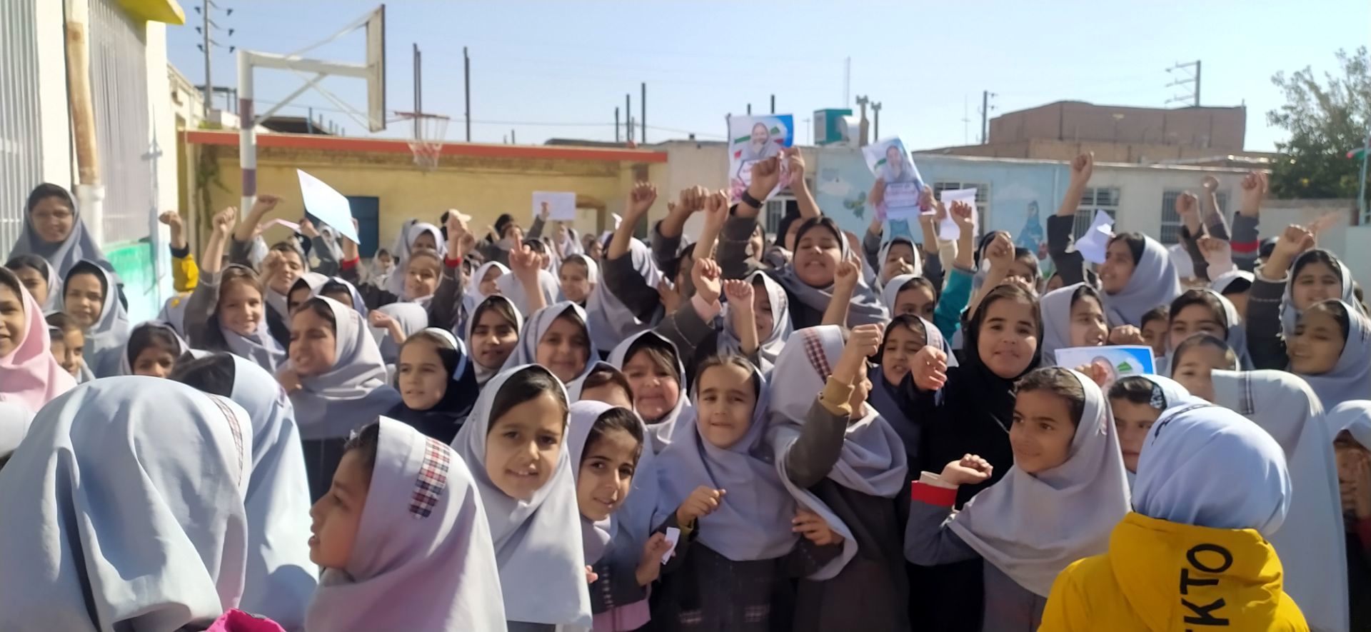 شور و شوق انتخاباتی در فضای دبستان شهید نجفی فدافن