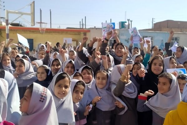 شور و شوق انتخاباتی در فضای دبستان شهید نجفی فدافن