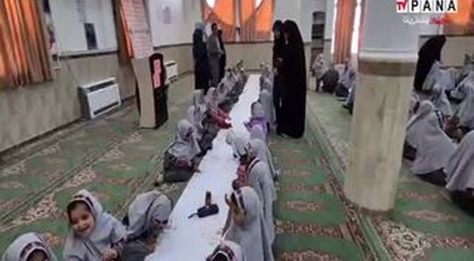 آواز رنگ‌ها در دل نقاشی همگانی دانش‌آموزان روستای گردکوه مهریز