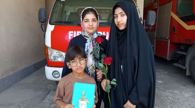 تحسین کودکانه و نوجوانانه از حماسه‌سرایان هلال‌‌‌احمر و آتش‌‌‌نشانی