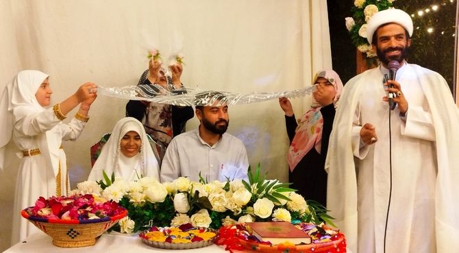 مراسم طرح ازدواج آسان تحت عنوان «طرح قرار دوازدهم» در شهرستان جم