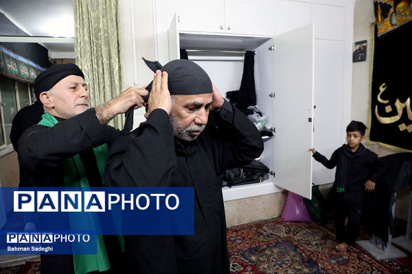  عزاداری روز تاسوعای حسینی در هیات سقاهای همدانی مقیم مرکز