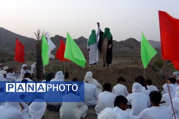 بازسازی واقعه عظیم «غدیر خم» در شهرستان بشاگرد 