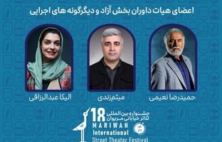 داوران بخش‌های مختلف هجدهمین جشنواره بین‌المللی تئاتر خیابانی مریوان معرفی شدند
