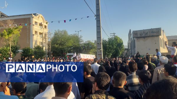مراسم تشییع و وداع با شهید امنیت حسین اسحاقی در لردگان 