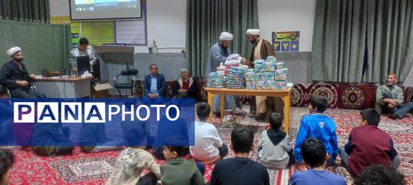 حضور ۷٠ دانش‌آموز  معتکف در مسجد امام رضا(ع)، رضا آباد شرقی شیروان