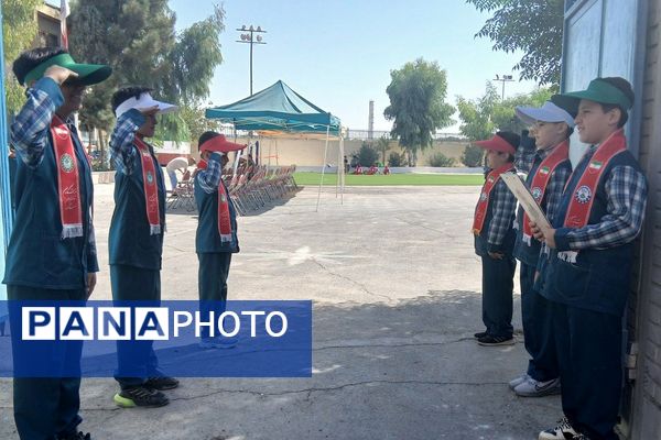 آیین افتتاحیه زمین چمن مصنوعی دبستان علی بن ابیطالب (ع) باقرشهر 