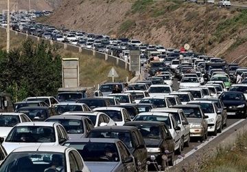 ترافیک سنگین در محور چالوس با وجود یک‌طرفه شدن مسیر
