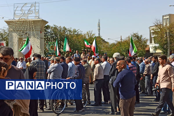 راهپیمایی مردم شهرستان آباده در جمعه های خشم