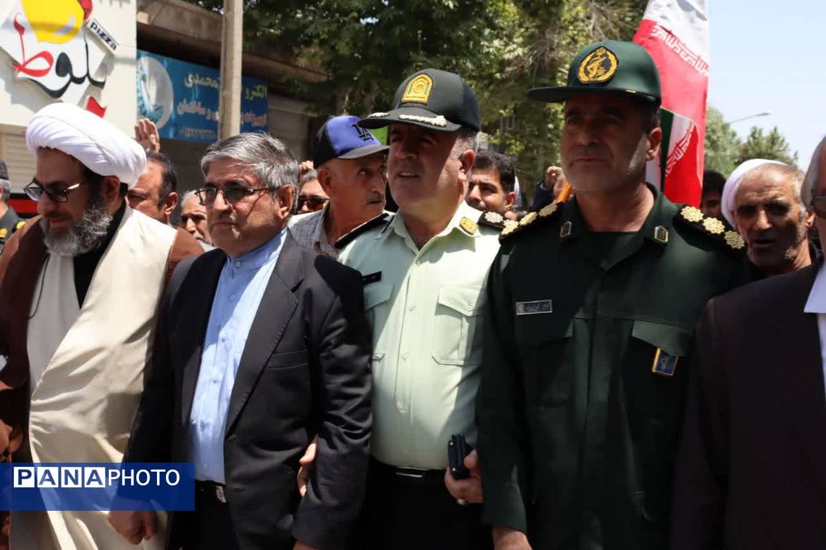 راهپیمایی جمعه خشم علیه جنایات رژیم غاصب صهیونیستی در کوهدشت
