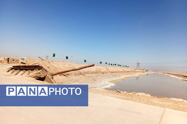 قدمگذاشتن دانشآموزان رباطکریم بر خاک مقدس شلمچه