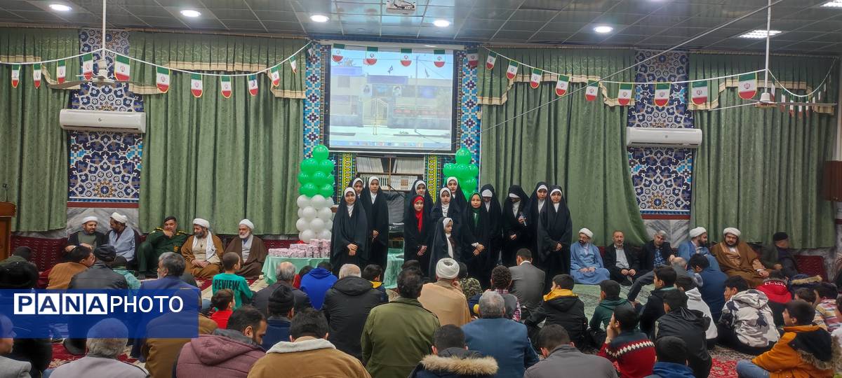 مراسم جشن انقلاب اسلامی در مسجد مسلم بن عقیل شهرستان شیروان