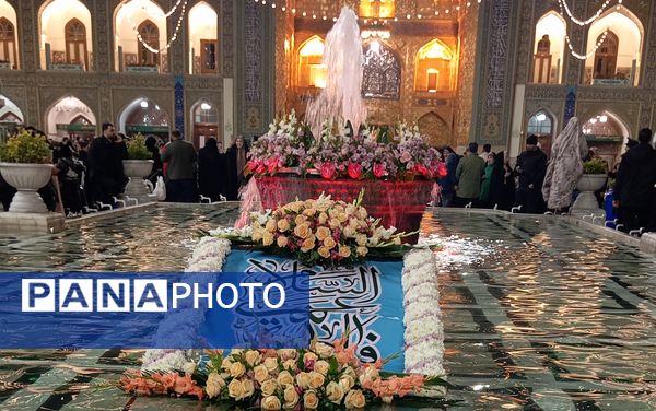 گل آرایی و چراغانی حرم رضوی 