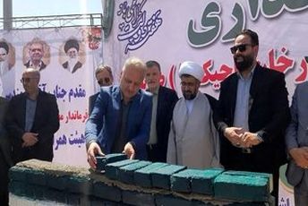  آئین خشت‌گذاری مدرسه خیرساز در صباشهر